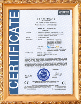 Certificato CE.